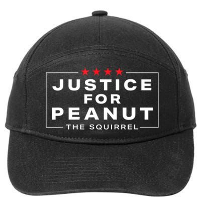 Peanut Squirrel Funny Justice For Peanut The Squirrel Gift 7-Panel Snapback Hat