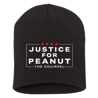 Peanut Squirrel Funny Justice For Peanut The Squirrel Gift Short Acrylic Beanie