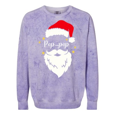 Poppop Santa Family Gift Family Christmas Gift Colorblast Crewneck Sweatshirt