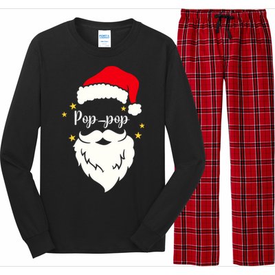 Poppop Santa Family Gift Family Christmas Gift Long Sleeve Pajama Set