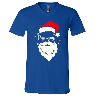 Poppop Santa Family Gift Family Christmas Gift V-Neck T-Shirt