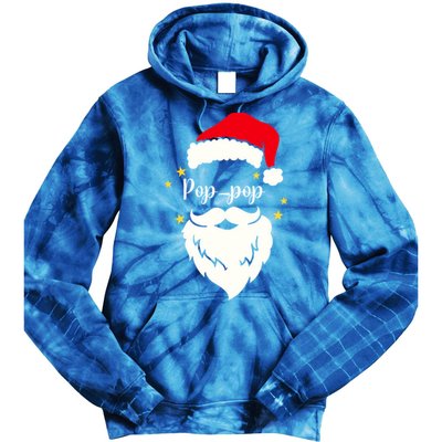 Poppop Santa Family Gift Family Christmas Gift Tie Dye Hoodie