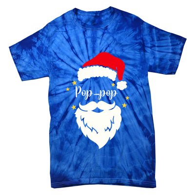 Poppop Santa Family Gift Family Christmas Gift Tie-Dye T-Shirt