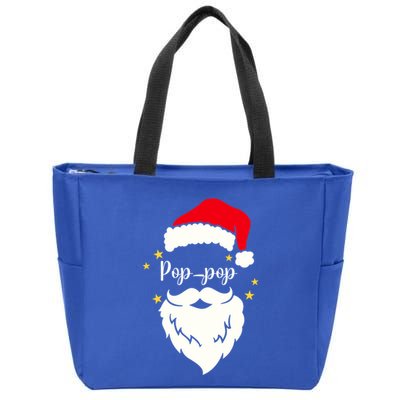 Poppop Santa Family Gift Family Christmas Gift Zip Tote Bag
