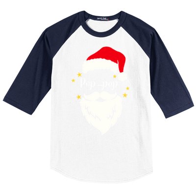 Poppop Santa Family Gift Family Christmas Gift Baseball Sleeve Shirt