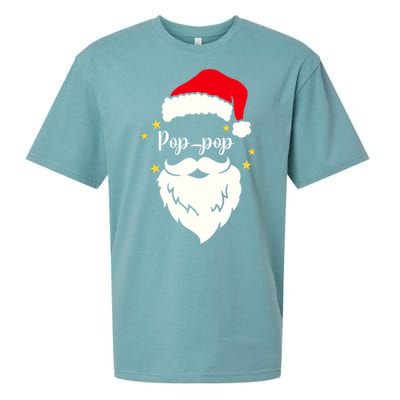 Poppop Santa Family Gift Family Christmas Gift Sueded Cloud Jersey T-Shirt