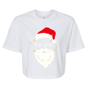 Poppop Santa Family Gift Family Christmas Gift Bella+Canvas Jersey Crop Tee