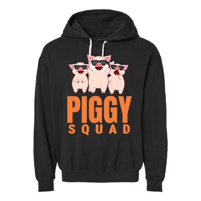 Piggy Squad Funny Pig Shirts For Boy Garment-Dyed Fleece Hoodie