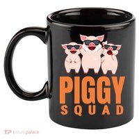 Piggy Squad Funny Pig Shirts For Boy 11oz C Handle Ceramic Mug
