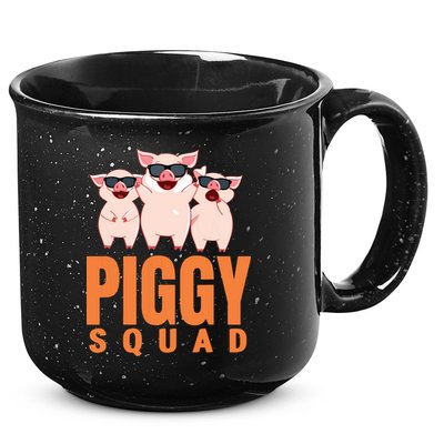 Piggy Squad Funny Pig Shirts For Boy 15oz Campfire Ceramic Mug