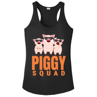 Piggy Squad Funny Pig Shirts For Boy Ladies PosiCharge Competitor Racerback Tank
