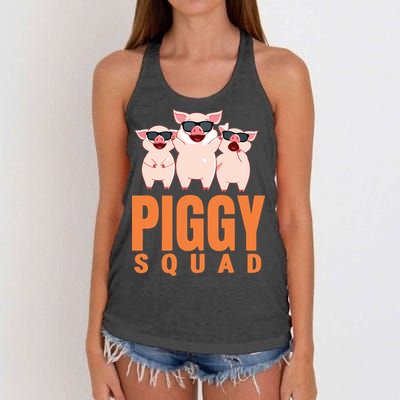 Piggy Squad Funny Pig Shirts For Boy Women's Knotted Racerback Tank