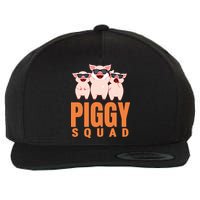 Piggy Squad Funny Pig Shirts For Boy Wool Snapback Cap