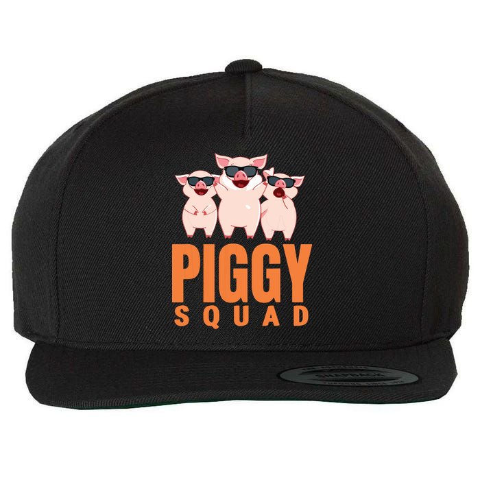 Piggy Squad Funny Pig Shirts For Boy Wool Snapback Cap