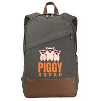 Piggy Squad Funny Pig Shirts For Boy Cotton Canvas Backpack