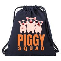 Piggy Squad Funny Pig Shirts For Boy Drawstring Bag