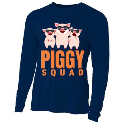 Piggy Squad Funny Pig Shirts For Boy Cooling Performance Long Sleeve Crew