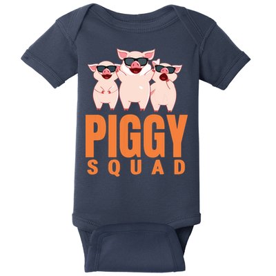 Piggy Squad Funny Pig Shirts For Boy Baby Bodysuit