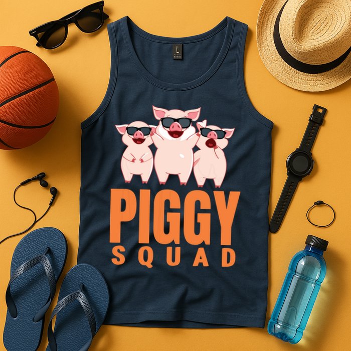 Piggy Squad Funny Pig Shirts For Boy Tank Top