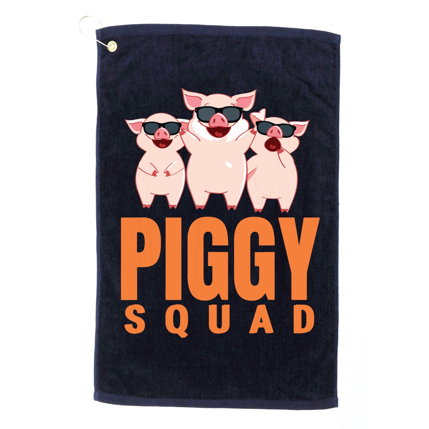 Piggy Squad Funny Pig Shirts For Boy Golf Towel