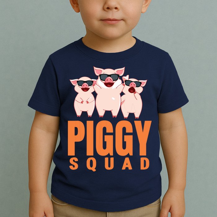 Piggy Squad Funny Pig Shirts For Boy Toddler T-Shirt
