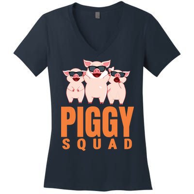Piggy Squad Funny Pig Shirts For Boy Women's V-Neck T-Shirt