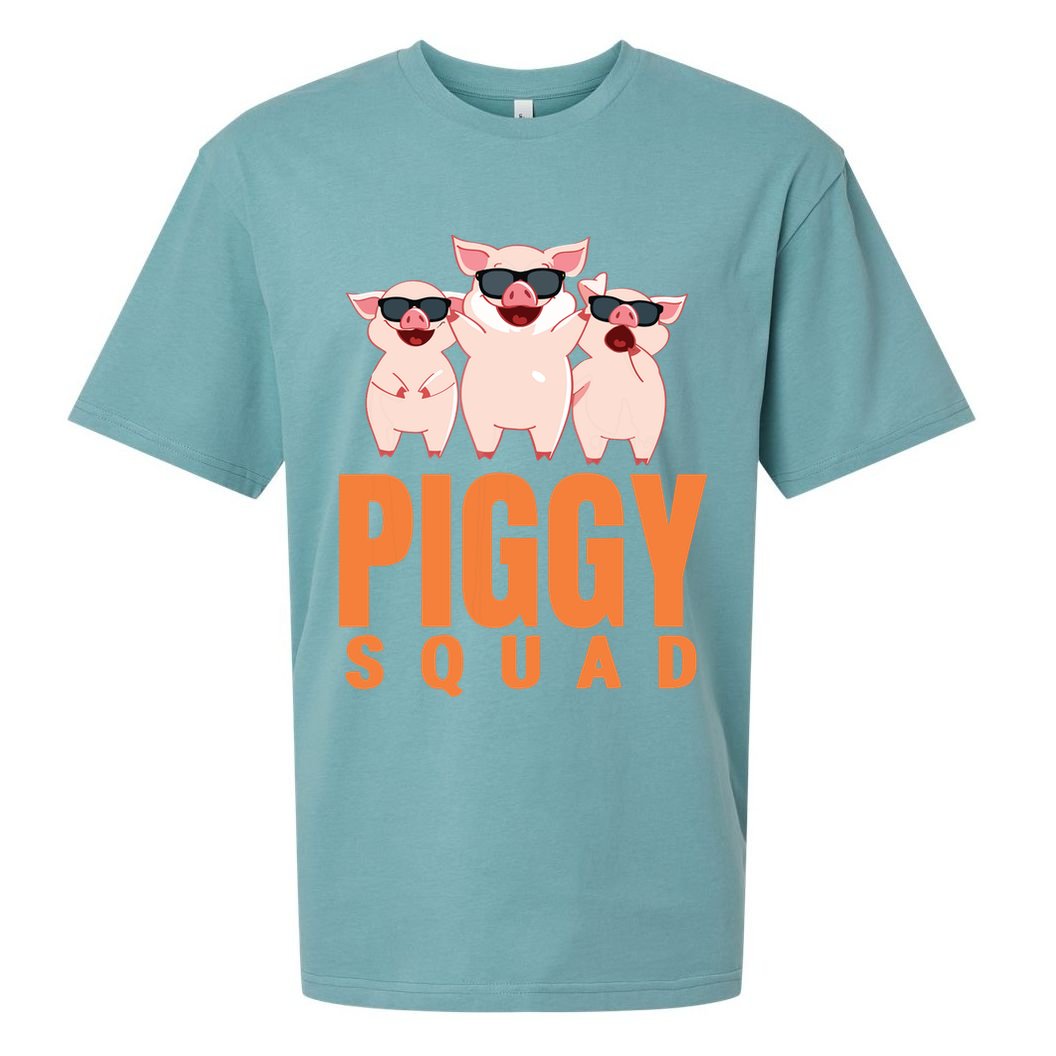 Piggy Squad Funny Pig Shirts For Boy Sueded Cloud Jersey T-Shirt