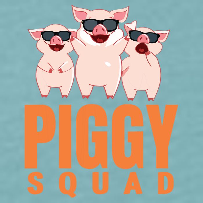 Piggy Squad Funny Pig Shirts For Boy Sueded Cloud Jersey T-Shirt