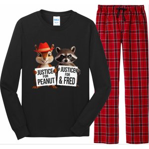 Peanut Squirrel & Fred Raccoo Justice For Peanut Wanted Long Sleeve Pajama Set