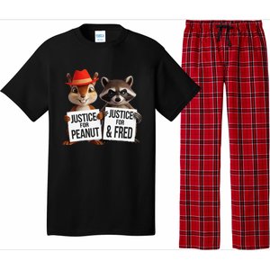 Peanut Squirrel & Fred Raccoo Justice For Peanut Wanted Pajama Set