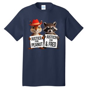 Peanut Squirrel & Fred Raccoo Justice For Peanut Wanted Tall T-Shirt