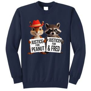 Peanut Squirrel & Fred Raccoo Justice For Peanut Wanted Tall Sweatshirt