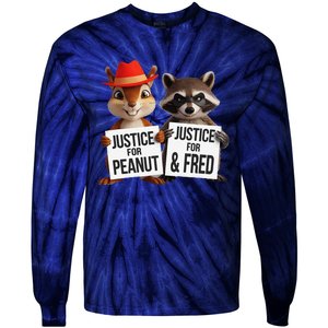 Peanut Squirrel & Fred Raccoo Justice For Peanut Wanted Tie-Dye Long Sleeve Shirt