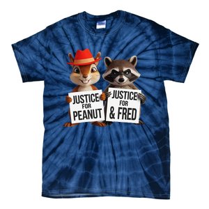 Peanut Squirrel & Fred Raccoo Justice For Peanut Wanted Tie-Dye T-Shirt