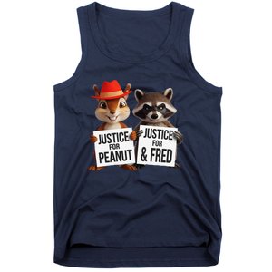 Peanut Squirrel & Fred Raccoo Justice For Peanut Wanted Tank Top