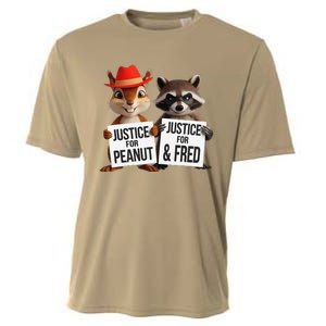 Peanut Squirrel & Fred Raccoo Justice For Peanut Wanted Cooling Performance Crew T-Shirt