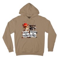 Peanut Squirrel & Fred Raccoo Justice For Peanut Wanted Hoodie