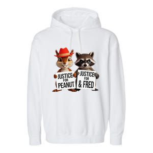 Peanut Squirrel & Fred Raccoo Justice For Peanut Wanted Garment-Dyed Fleece Hoodie