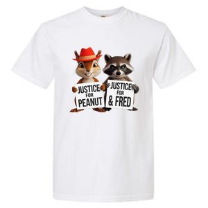 Peanut Squirrel & Fred Raccoo Justice For Peanut Wanted Garment-Dyed Heavyweight T-Shirt