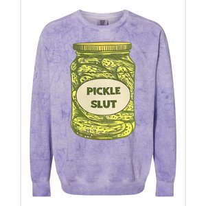 pickle slut funny canned pickles Colorblast Crewneck Sweatshirt