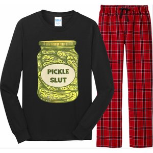 pickle slut funny canned pickles Long Sleeve Pajama Set