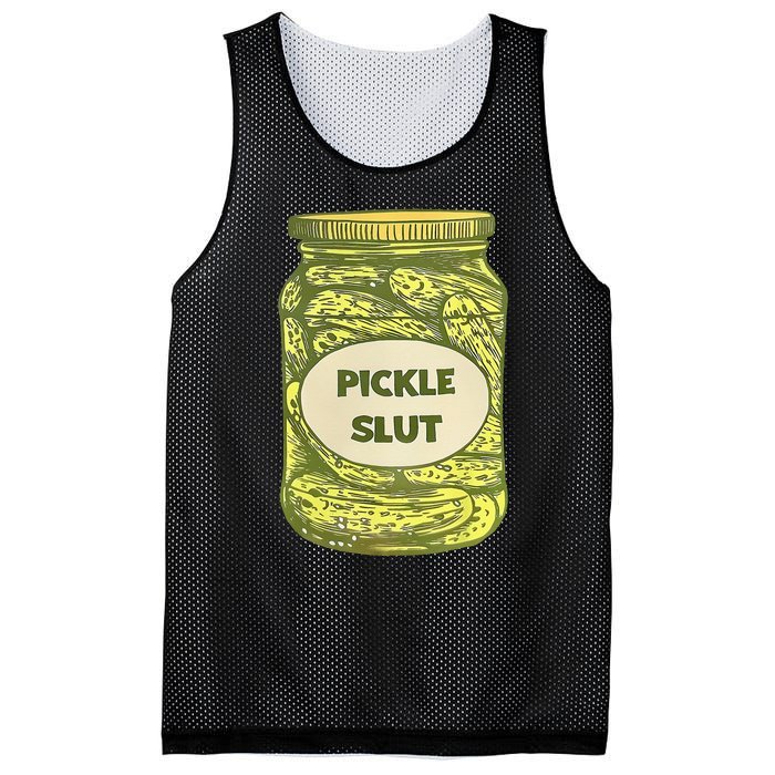 pickle slut funny canned pickles Mesh Reversible Basketball Jersey Tank