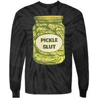 pickle slut funny canned pickles Tie-Dye Long Sleeve Shirt