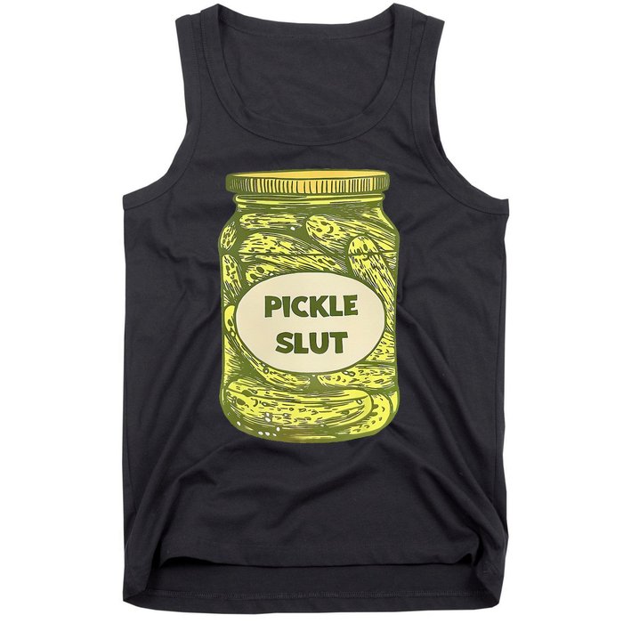 pickle slut funny canned pickles Tank Top