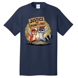 Peanut Squirrel & Fred Raccoo Justice For Peanut Wanted Tall T-Shirt