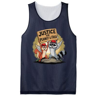 Peanut Squirrel & Fred Raccoo Justice For Peanut Wanted Mesh Reversible Basketball Jersey Tank