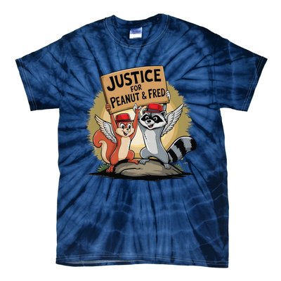 Peanut Squirrel & Fred Raccoo Justice For Peanut Wanted Tie-Dye T-Shirt