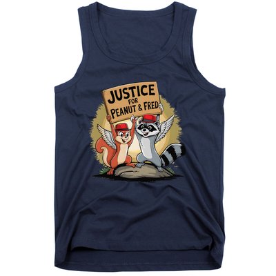 Peanut Squirrel & Fred Raccoo Justice For Peanut Wanted Tank Top