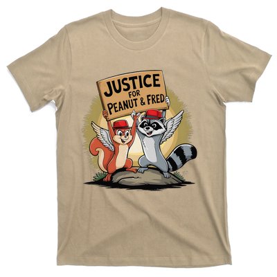 Peanut Squirrel & Fred Raccoo Justice For Peanut Wanted T-Shirt