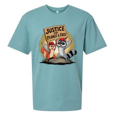 Peanut Squirrel & Fred Raccoo Justice For Peanut Wanted Sueded Cloud Jersey T-Shirt